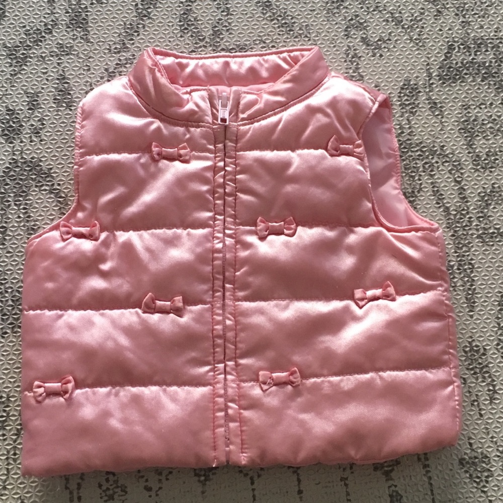 Baby girl pink zip up vest